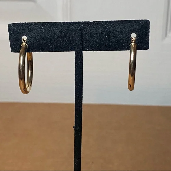 14K Yellow Gold Hoops